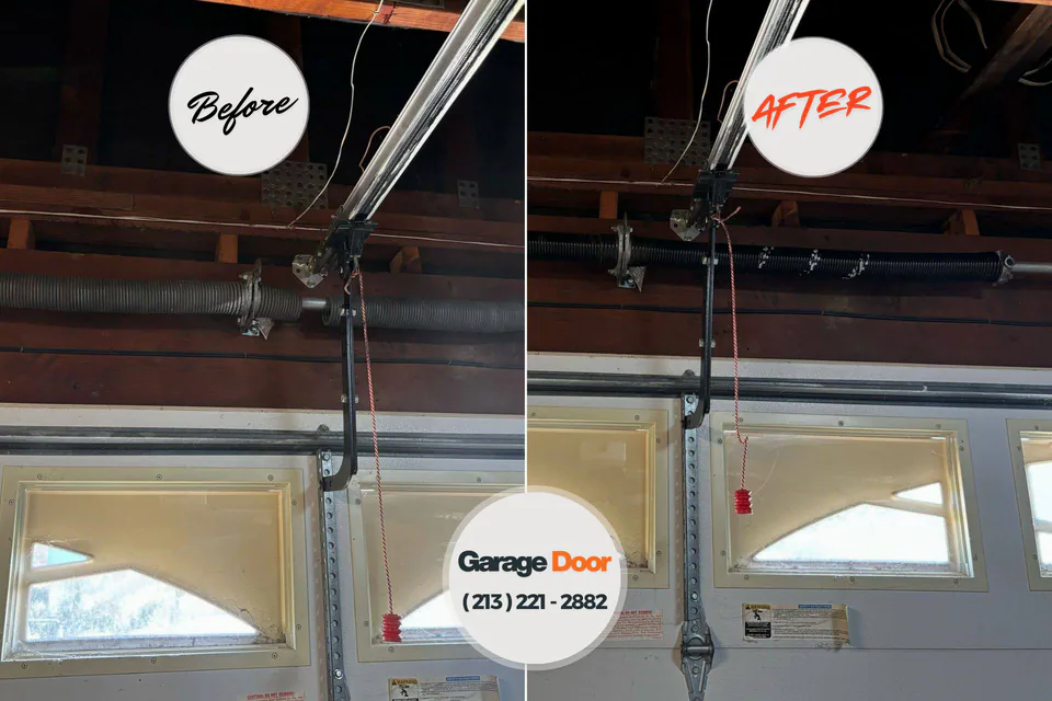 Before and after: garage door repair El Centro, CA